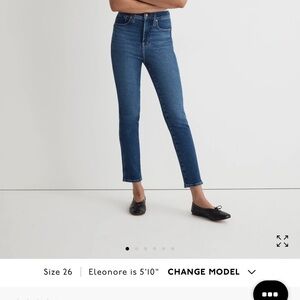 Madewell high rise stovepipe Jean auraria wash size 32